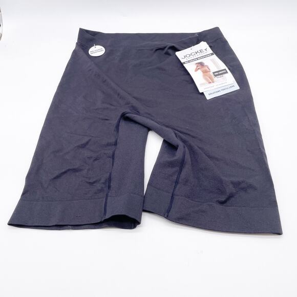 Jockey Other - Jockey Generation‎ No-Chafe Smoothing Mid Length Seamfree Slipshort Black L